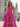 Halter Corset Pleated Backless A-Line Long Prom Dress With Pockets - Hot Pink
