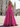 Halter Corset Pleated Backless A-Line Long Prom Dress With Pockets - Hot Pink