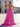Halter Corset Pleated Backless A-Line Long Prom Dress With Pockets - Hot Pink