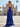 Sparkly Beading Illusion Spaghetti Shoulder Straps Mermaid Long Prom Dress - Royal Blue