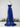 Sparkly Beading Illusion Spaghetti Shoulder Straps Mermaid Long Prom Dress - Royal Blue
