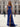 Sparkly Beading Illusion Spaghetti Shoulder Straps Mermaid Long Prom Dress - Royal Blue