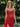 Sparkly Beading Illusion Spaghetti Shoulder Straps Mermaid Long Prom Dress in Red