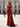 Sparkly Beading Illusion Spaghetti Shoulder Straps Mermaid Long Prom Dress - Red