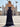 Sparkly Beading Illusion Spaghetti Shoulder Straps Mermaid Long Prom Dress - Navy Blue