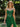 Sparkly Beading Illusion Spaghetti Shoulder Straps Mermaid Long Prom Dress in Emerald Green