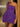 Hand Made Flower Satin Mini Ball Gown Prom Dress - Purple