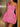 Hand Made Flower Satin Mini Ball Gown Prom Dress - Hot Pink