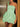 Hand Made Flower Satin Mini Ball Gown Prom Dress - Mint Green