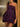 Hand Made Flower Satin Mini Ball Gown Prom Dress - Grape