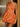 Hand Made Flower Satin Mini Ball Gown Prom Dress - Orange