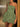 Hand Made Flower Satin Mini Ball Gown Prom Dress - Olive Green