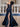 3D Rose Boned Satin Prom Dress With Slit-Black