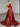 One Shoulder Ruched 3D Flower Bodice Ball Gown Prom Dress With Drop Train - Red