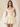 Cowl Neck Bodice Lace Up Mini Ball Gown Short Vacation Dress in Ivory
