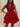 Ruffle Halter Deep V-Neck Satin Mini Prom Dress - Red