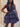 Ruffle Halter Deep V-Neck Satin Mini Prom Dress - Purple