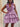 Ruffle Halter Deep V-Neck Satin Mini Prom Dress - Lilac