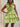 Ruffle Halter Deep V-Neck Satin Mini Prom Dress - Sage Green