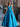 Halter Puffy Ruffle Ball Gown Prom Dress-Blue