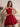 Puffy Boned Halter Bows Mini Ball Gown Prom Dress - Red