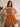 Puffy Boned Halter Bows Mini Ball Gown Prom Dress - Orange
