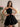 Puffy Boned Halter Bows Mini Ball Gown Prom Dress - Black