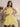Puffy Boned Halter Bows Mini Ball Gown Prom Dress - Yellow