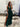 Cut Waist Halter Crystal Ruffle Ball Gown Prom Dress - Emerald Green