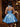Halter Deep V-Neck Corset Flared Short Homecoming Party Satin Dress in Blue