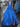 Deep V Neck Backless Ball Gown Prom Dress With Bow-Blue