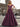 Deep V-Neck Off Shoulder Illusion Long Ball Gown Prom Dress - Purple