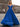 Deep V-Neck Off Shoulder Illusion Long Ball Gown Prom Dress - Royal Blue