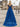 Deep V-Neck Off Shoulder Illusion Long Ball Gown Prom Dress - Royal Blue