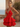 V-Neck Cut Out Tiered Ball Gown Mini Hoco Dress in Red