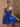 V-Neck Cut Out Tiered Ball Gown Mini Hoco Dress in Royal Blue