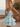 V-Neck Cut Out Tiered Ball Gown Mini Hoco Dress in Baby Blue