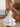 V-Neck Cut Out Tiered Ball Gown Mini Hoco Dress in White