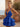 V-Neck Cut Out Tiered Ball Gown Mini Hoco Dress in Royal Blue