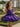 Off Shoulder Satin Bodice Mini Ball Gown Prom Dress - Purple