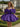Off Shoulder Satin Bodice Mini Ball Gown Prom Dress - Purple