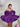 Off Shoulder Satin Bodice Mini Ball Gown Prom Dress - Purple