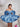 Off Shoulder Satin Bodice Mini Ball Gown Prom Dress - Blue