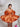 Off Shoulder Satin Bodice Mini Ball Gown Prom Dress - Orange