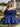 Off Shoulder Satin Bodice Mini Ball Gown Prom Dress - Royal Blue