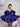 Off Shoulder Satin Bodice Mini Ball Gown Prom Dress - Royal Blue
