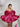 Off Shoulder Satin Bodice Mini Ball Gown Prom Dress - Hot Pink