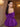 Off Shoulder Puffy Bodice Satin Mini Ball Gown Prom Dress in Purple