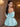 Off Shoulder Puffy Bodice Satin Mini Ball Gown Prom Dress in Baby Blue