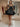 Off Shoulder Puffy Bodice Satin Mini Ball Gown Prom Dress in Black
